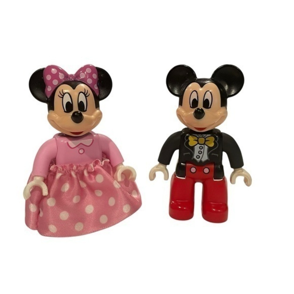Lego Duplo Mickey Mouse Minnie Mouse Figures Pink‎ Black Red Skirt Minifigures